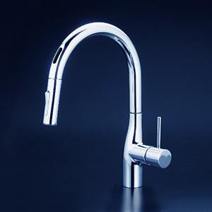 ◆15時迄出荷OK！KVK 水栓金具【KM6071ECHS】キッチン水栓 ACタイプ シングルシャワー付混合栓(センサー付) 一般地用 39,650円