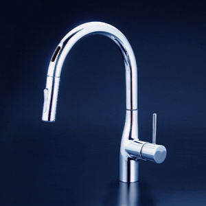 KVK 水栓金具【KM6071DECHS】キッチン水栓 電池タイプ シングル