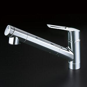 ◆15時迄出荷OK！∠KVK 水栓金具【KM6001EC2】浄水器内蔵用シングルシャワー付混合栓 シャワーヘッド引き出し 浄水カートリッジ付