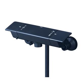 KVK 水栓金具【KF3050MBHF】浴室用水栓 壁付サーモスタット式シャワー ウルトラファインバブルシャワーヘッド メッキ(マットブラック) 一般地〔HB〕