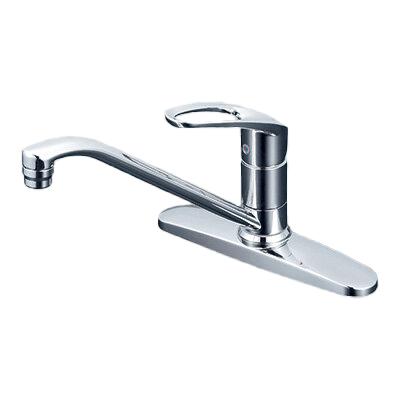 KVK 水栓金具【KM5091ZTHS】キッチン水栓 シングル混合栓(撥水) 寒冷地〔HB〕