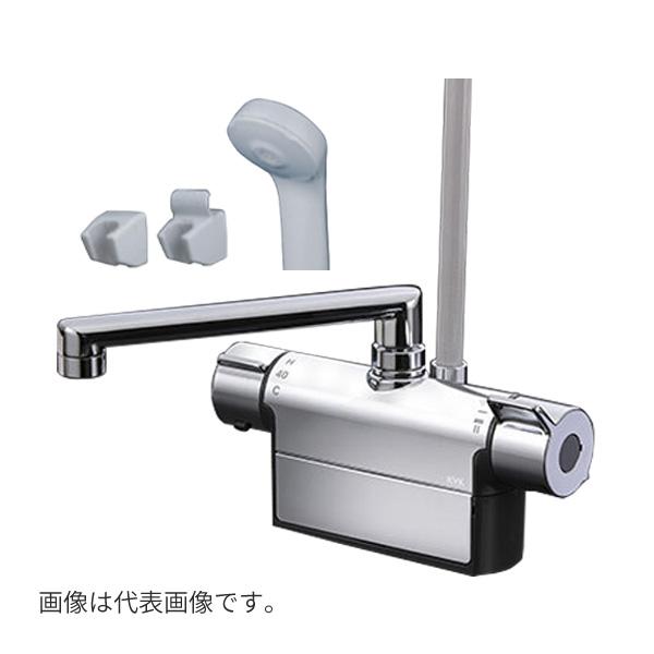 ◆15時迄出荷OK！KVK 水栓金具【FTB200DP1R2T】デッキ形サーモスタット式シャワー 取付ピッチ100mm 240mmパイプ付 一般地用 (旧品番 KF771TR2)