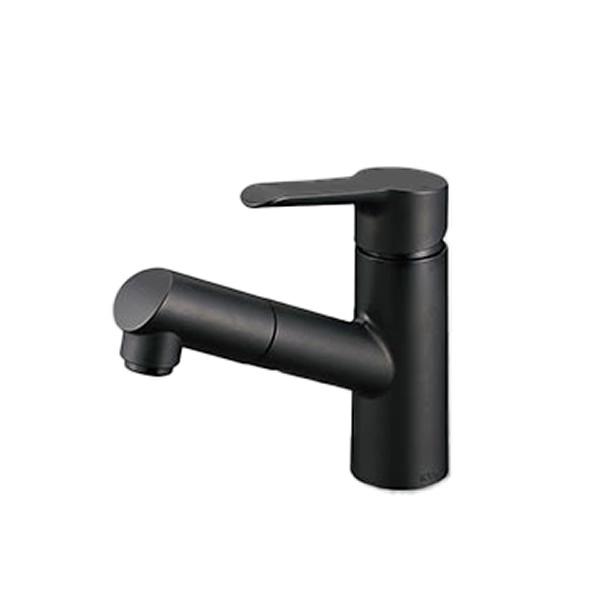 KVK シングル混合栓マットブラック シングル混合栓 マットブラック：KM7051M5｜洗面用水栓：台付シングル