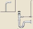 INAX/LIXIL  洗面器・手洗器用セット金具【LF-270PAC】(LF270PAC) 排水金具(ポップアップ式・32mm) 壁排水Pトラップ〔IE〕