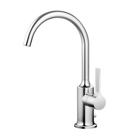 ###リラインス 水栓金具【33.500.809.00】ドンブラハ ヴァイア 1穴型シングルレバー洗面用混合栓 167mm ポップアップ機能付 クロムメッキ 受注約2ヶ月〔FD〕の通販は