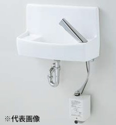 INAX/LIXIL【L-A74TM2A/BW1】ピュアホワイト 壁付手洗器(自動水栓・アクエナジー/泡沫式)ハイパーキラミック 壁給水・床排水 水石けん入れ付タイプ〔HC〕