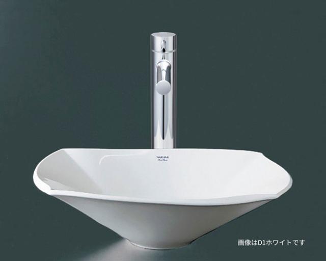 INAX/LIXIL セット品番【L-NB-022/BL1-PT+LF-YE340SYHC】壁給水・壁排水(Pトラップ) 手洗器 鳴海製陶シリーズ 400X300 ブラック+プラチナ