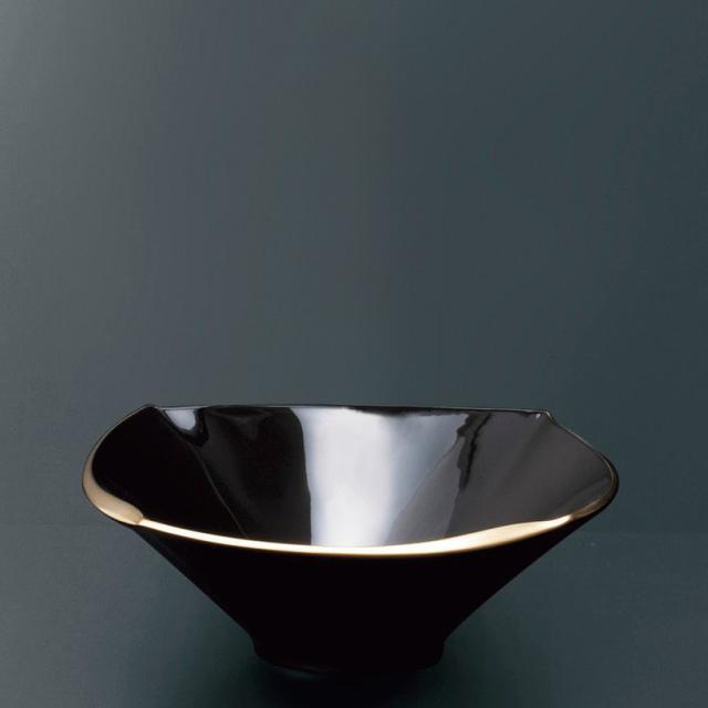 INAX/LIXIL 【L-NB-018/BL1-G】手洗器 本体のみ 鳴海製陶シリーズ 300X300 ブラック+ゴールド〔DA〕