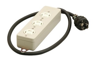 Я明工社 【MR2933】接地引掛3個口タップ(コード1m) 3P 定格20A 250Vの通販は