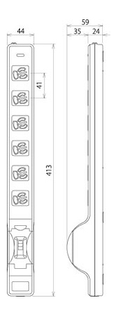 Я明工社 【MR7635TJ3】20A漏電ブレーカ付OA用抜け止め接地タップ(6個口) コード3m_1