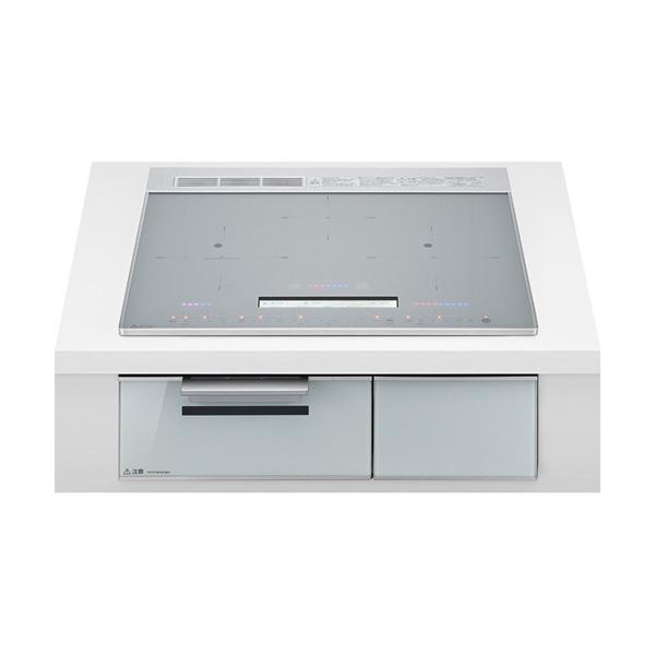 ●三菱 IHクッキングヒーター【CS-A206-S】マットシルバー/クリアシルバー ビルトイン型 3口IH CROSS+TOPシリーズ 60cmトップ 単相200V〔HI〕