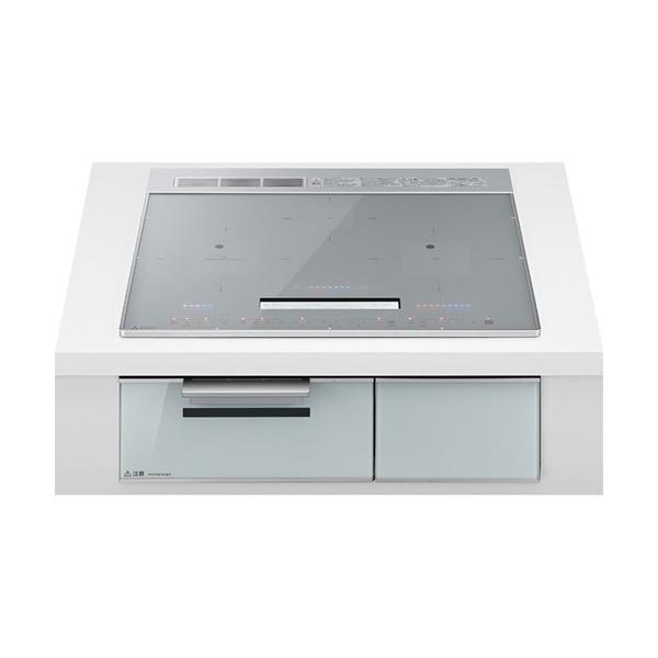 ●三菱 IHクッキングヒーター【CS-A106-S】シルバー/クリアシルバー ビルトイン型 3口IH CROSS+TOPシリーズ 60cmトップ 単相200V〔HI〕