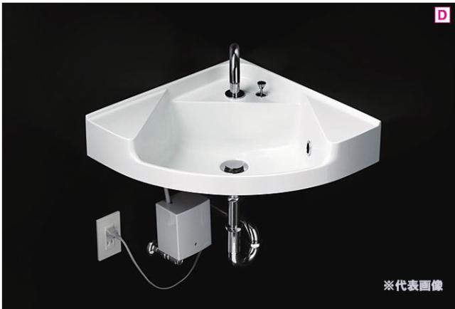 ###TOTO 壁掛洗面器【MLRA50A#NW1】(洗面器のみ) ホワイト カウンター一体形コーナー洗面器(樹脂製)〔FA〕の通販は