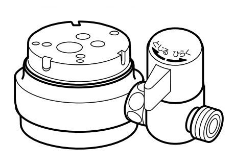 ナニワ製作所 【NSP-SSH8】浄水器・食器洗い乾燥機用分岐水栓 シングル分岐 (旧品番 NSJ-SSH8)〔▽〕の通販は