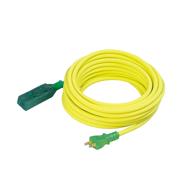 ∀日動工業 【LS2-10】黄 ランプ付トリプル延長コード ストレートタイプ 屋内型 100V 10m (4937305010709)