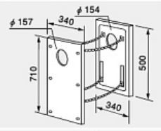 ♪ノーリツ 関連部材【0700560】BF給湯器取替アダプター 120B