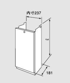 ♪ノーリツ 関連部材【0370304】配管カバー H17 800
