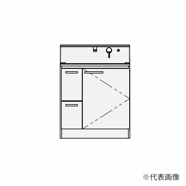 ●クリナップ 【BSRL752JSSW】スタンダード 人工大理石ボール洗面化粧台 S(エス) 引出しタイプ ボール高さ80cm レール:スタンダード 間口75cm〔GB〕