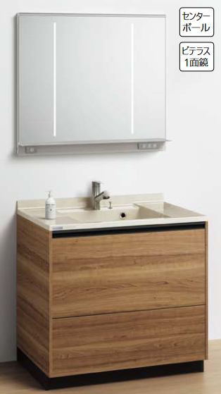 ●クリナップ 【M-0901ANFA+BANH090KWNJC3BBS+ZZK37531EJCL-BA】洗面化粧台 TIARIS(ティアリス) 間口90cm〔GB〕