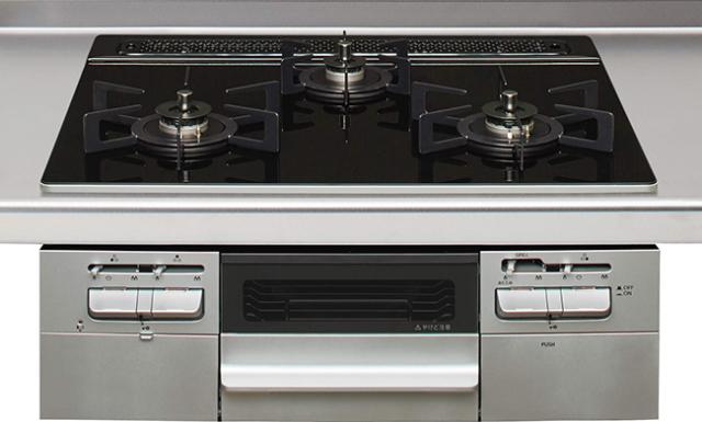 ●クリナップ ガスコンロ【ZGGVK6A24DSK-E】ガラストップコンロ シルバー/ブラック 間口60cm 水無グリル 受注約2週〔IF〕