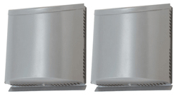 三菱 システム部材【P-100VSSQ5】2パイプ取付用屋外フード 防音用・角形・ステンレス製・防虫網付 〔IF〕の通販は