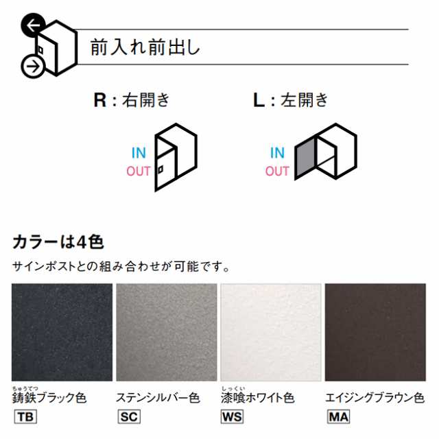 宅配BOX 宅配ボックス コンボ(COMBO) ミドルタイプ シリンダー錠 前入れ前出し 右開き 埋め込み 据え置き ホワイト パナソニック Panasonic  戸建て 送料無料 - 1