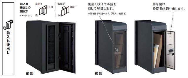 Юパナソニック 小包ポスト【CTCR2710LTB】鋳鉄ブラック Pakemo-VL