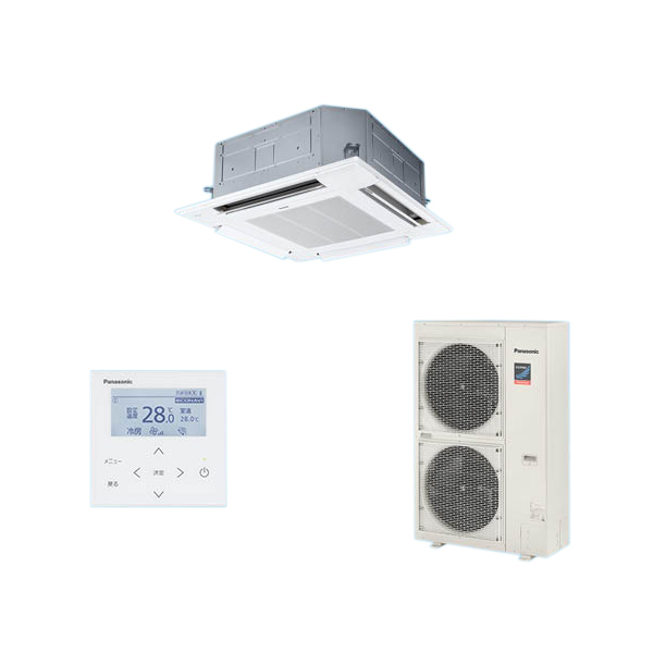 ###βパナソニック 業務用エアコン【PA-P160U7GB】4方向天井カセット形 XEPHY Premium(ハイグレード) シングル エコナビ 三相200V P160形 6.0馬力相当の通販は