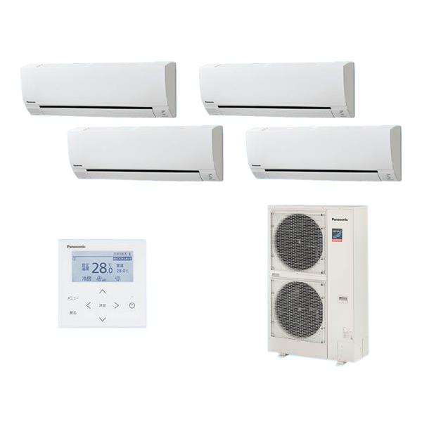 ●βパナソニック 業務用エアコン【PA-P224K7GVB】[分岐管セット] 壁掛形 同時ダブルツイン エコナビ(ワイヤード) 三相200V P224形 8.0馬力相当
