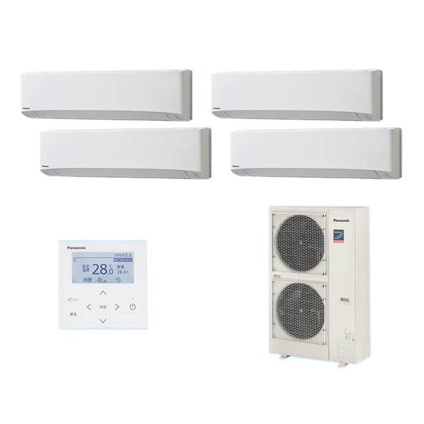 ●βパナソニック 業務用エアコン【PA-P280K7GVB】[分岐管セット] 壁掛形 同時ダブルツイン エコナビ(ワイヤード) 三相200V P280形 10.0馬力相当
