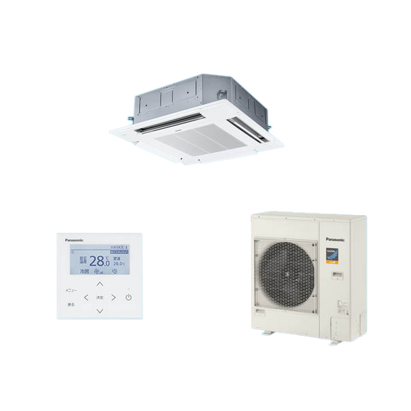 ●βパナソニック 業務用エアコン【PA-P56U7KB】4方向天井カセット形 フル暖 XEPHY 冷暖房 寒冷地向け シングル エコナビ 三相200V P56形 2.3馬力相当