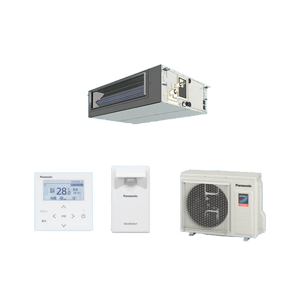 ●βパナソニック 業務用エアコン【PA-P63FE7GBC】ビルトインオールダクト形 XEPHY Premium(ハイグレード) シングル エコナビ 三相200V 2.5馬力相当