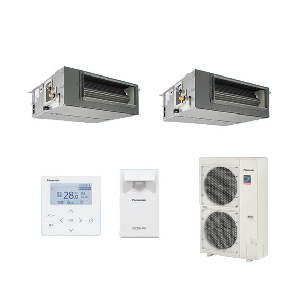 ●βパナソニック 業務用エアコン【PA-P112FE7GDBCL】[分岐管セット] ビルトインオールダクト形 同時ツイン エコナビ 三相200V 4.0馬力相当 ○βパナソニック 業務用エアコン【PA-P112FE7GDBCL】[分岐管セット