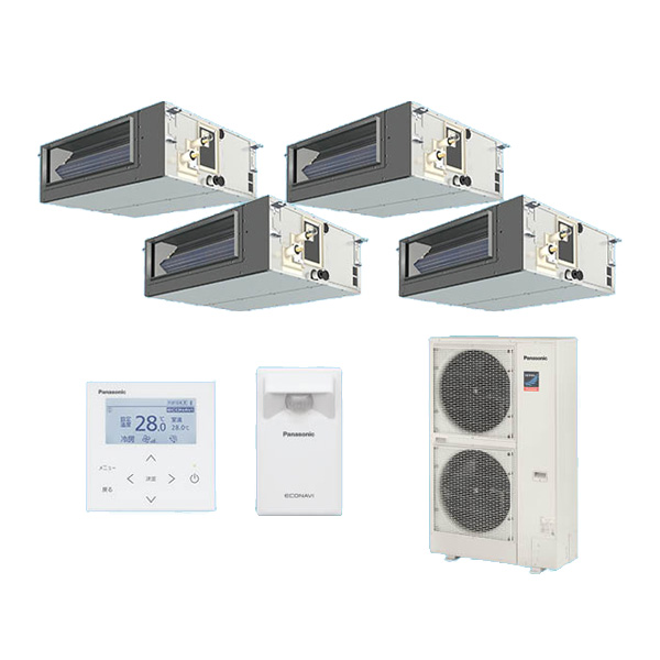 ●βパナソニック 業務用エアコン【PA-P224FE7GVBC】[分岐管セット] ビルトインオールダクト形 同時ダブルツイン エコナビ 三相200V 8.0馬力相当
