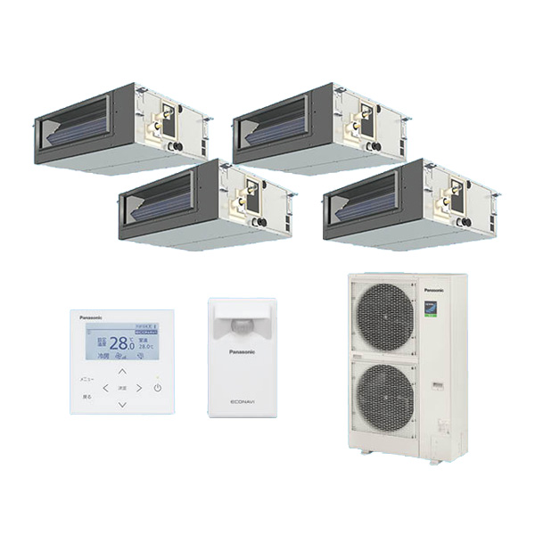 ●βパナソニック 業務用エアコン【PA-P224FE7HVBC】[分岐管セット] ビルトインオールダクト形 同時ダブルツイン エコナビ 三相200V 8.0馬力相当