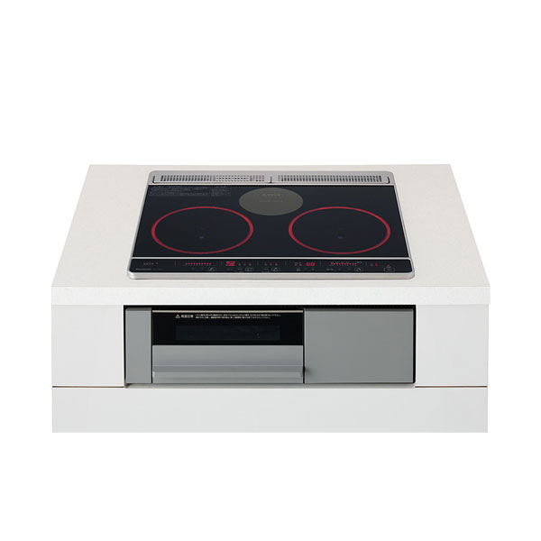 ●u.パナソニック 【KZ-J1H6AS】IHクッキングヒーター 2口IH+ラジエントタイプ Jシリーズ 鉄・ステンレス対応 ブラック/グレー