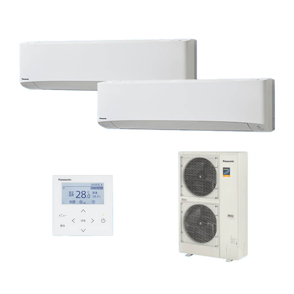●βパナソニック 業務用エアコン【PA-P140K7KDC】[分岐管セット] 壁掛形 フル暖 寒冷地向け 同時ツイン エコナビ(ワイヤード) 三相200V P140形 5.0馬力相当