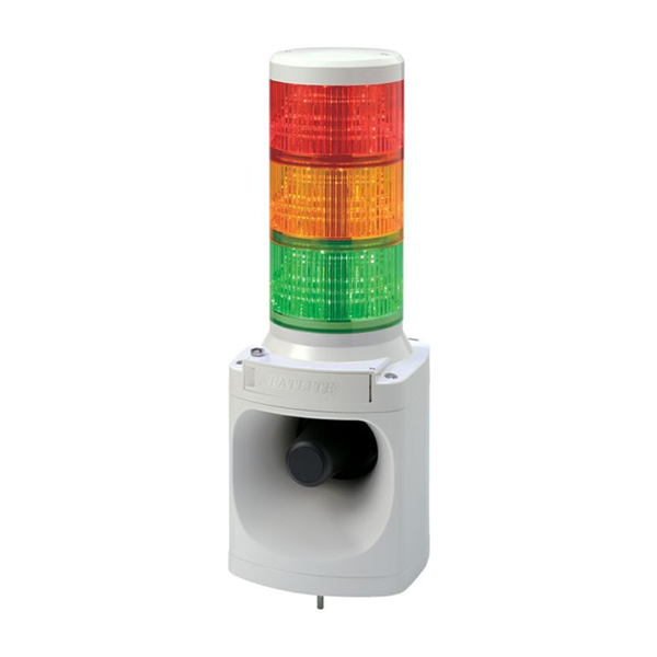 Яパトライト 【LKEH-302FA-RYG】赤・黄・緑 積層信号灯一体型 電子音報知器 シグナルホン DC24V 音色Aタイプ