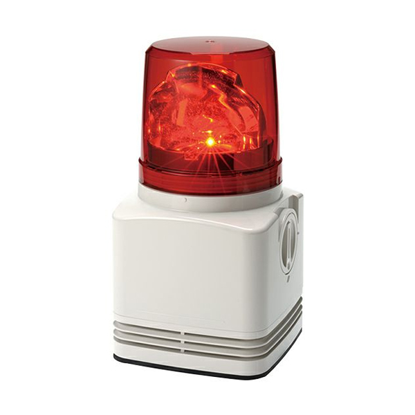 Яパトライト 【RFT-24A-R】赤 回転灯一体型 電子音警報器 シグナルホン DC24V 音色Aタイプ φ100mm 90dB 32音内蔵