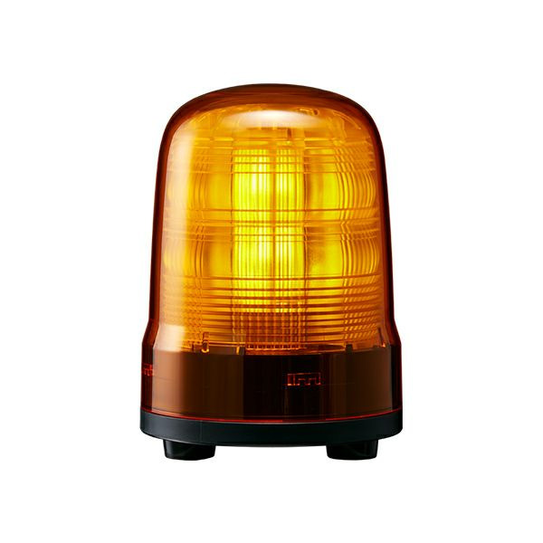 Яパトライト 【SF10-M1JN-Y】黄 回転灯 モータレス回転 DC12-24V φ100mm 3点ボルト足取付 ブザーなし