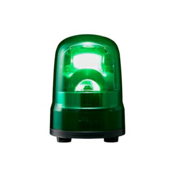 Яパトライト 【SKH-M2-G】緑 回転灯 モータ回転 AC100V φ100mm 配線：ACプラグ付コード ブザーなし