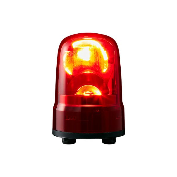 Яパトライト 【SKS-M2J-R】赤 回転灯 モータ回転 AC100-240V φ80mm 配線：キャブタイヤコード ブザーなし