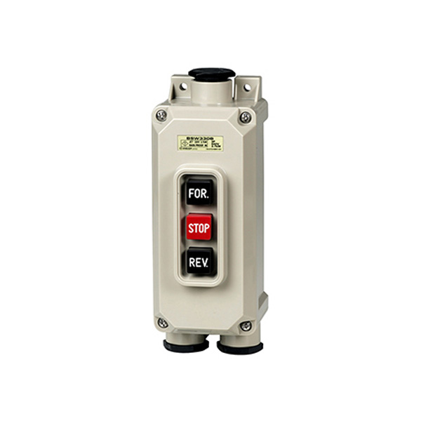 Яパトライト/春日電機 【BSW330B3】動力用押ボタン開閉器(電動機直接操作用) 30A 防雨形 IP64 3ボタン