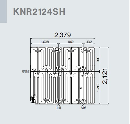 ●リンナイ 床暖房【KNR2124SH】(26-3945) リフォーム向け 3回路 5.5mm厚小根太入り温水マット (旧品番 KNR2124S)〔GB〕 42,184円