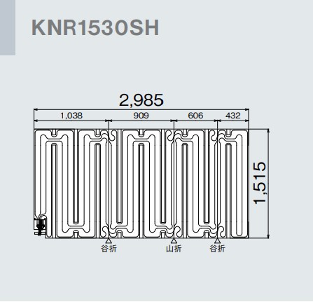 ###リンナイ 床暖房【KNR1530SH】(26-3987) リフォーム向け 2回路 5.5mm厚小根太入り温水マット (旧品番 KNR1530S)〔GB〕