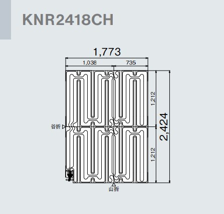 ●リンナイ 床暖房【KNR2418CH】(26-4011) リフォーム向け 2回路 5.5mm厚小根太入り温水マット (旧品番 KNR2418C)〔GB〕