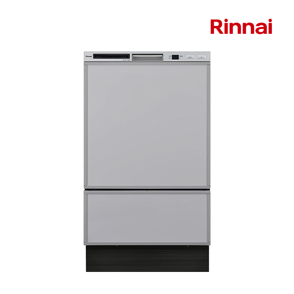 π●リンナイ 食器洗い乾燥機【RSW-F403C-SV】シルバー フロントオープン 幅45cm 銀イオンカートリッジ付属 化粧パネルグレー(光沢)付属〔GA〕