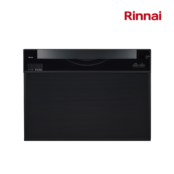 ●リンナイ 食器洗い乾燥機【RKW-601CA】ブラック 標準スライドオープン 幅60cm ワイド 扉材・化粧パネル対応〔▽〕