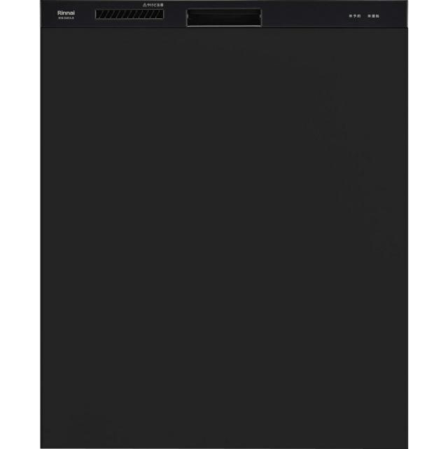 π●リンナイ 食器洗い乾燥機【RSW-SD401AE-B】ブラック 自立脚付きタイプ 深型スライドオープン おかってカゴタイプ 幅45cm スタンダード〔GA〕