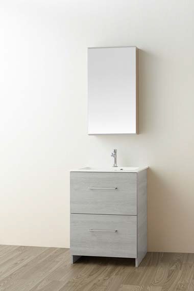 ###三栄水栓/SANEI【WF019S2-600-PG-T3】(木目グレー) 洗面化粧台 (鏡付)〔FA〕 188,932円